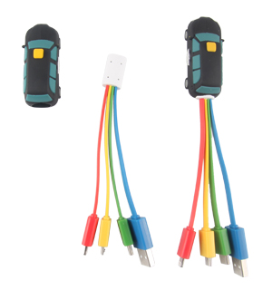 Custom Car Shape PVC USB Charger Cable