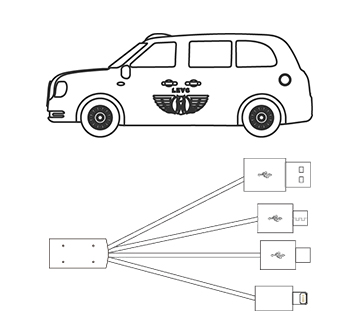 Custom Car Shape PVC USB Charger Cable